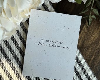 Personalized Future Mrs. Card: Bridal Shower and Engagement Gift