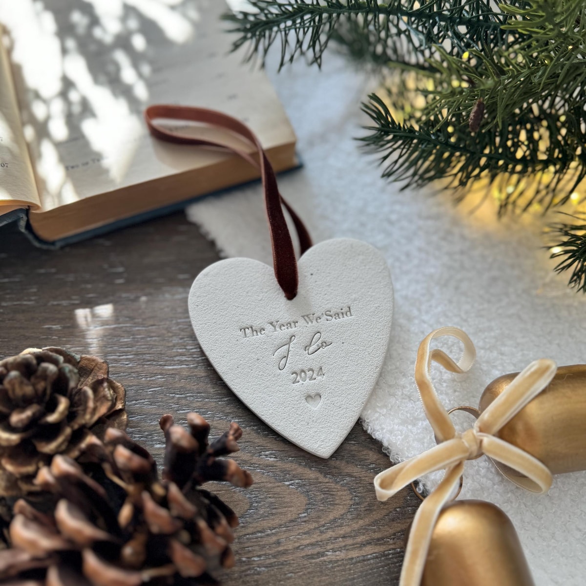 The Year We Said I Do Personalized Ornament | Unique Wedding Gift | Couple Ornament | Wedding Gift | First Christmas Married | Personalized - Etsy