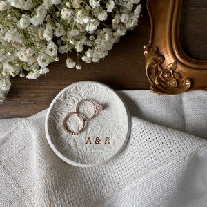 Personalized Lace Jewelry Dish | Ring Dish | Wedding Gift | Engagement Gift | Bridal Shower | Lace | Wedding Photography | Flatlay