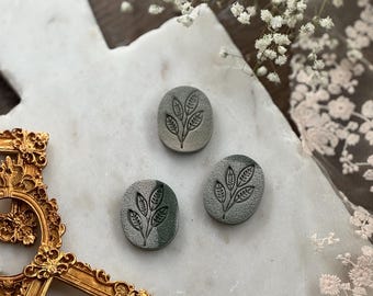 Leaf Clay Magnet Set: Botanical Fridge Magnets, Boho Decor
