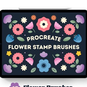 Procreate Flower Stamp Brushes | Floral Stamps for Procreate ...