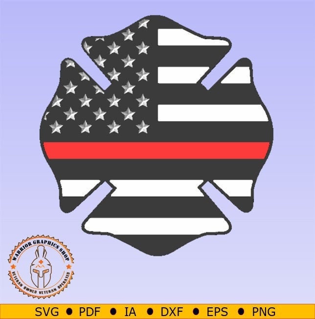 Maltese Cross American Flag SVG - Etsy