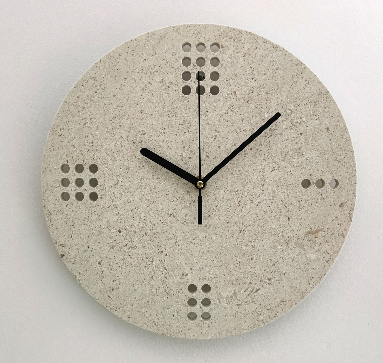 Marble Wall Clock Modern 1 Etsy