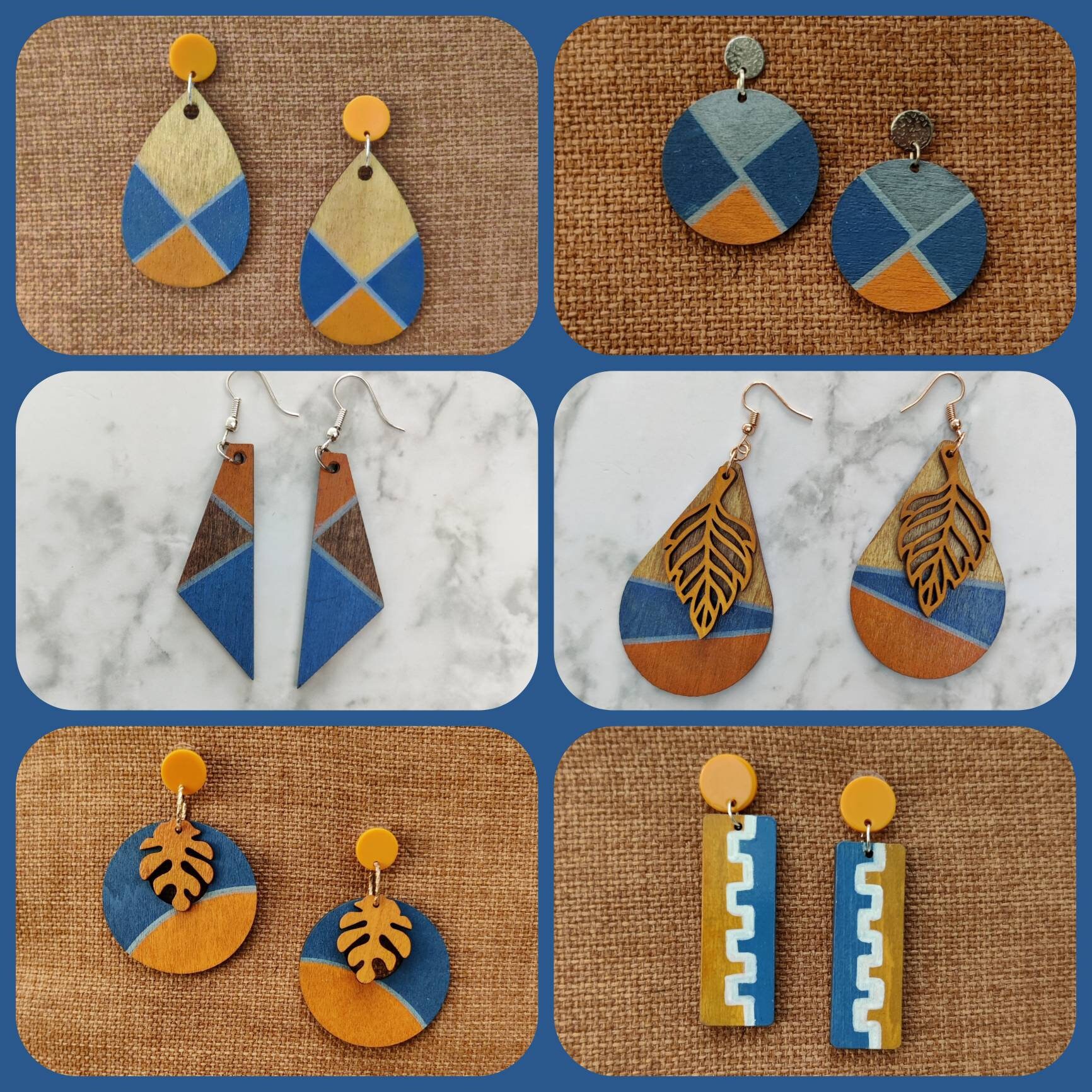 Diy painted cheapest wood earrings