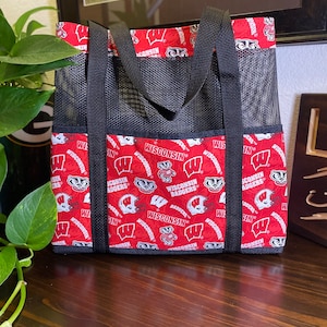 Wisconsin Badgers Tote / Beach Bag / Reusable Grocery Bag