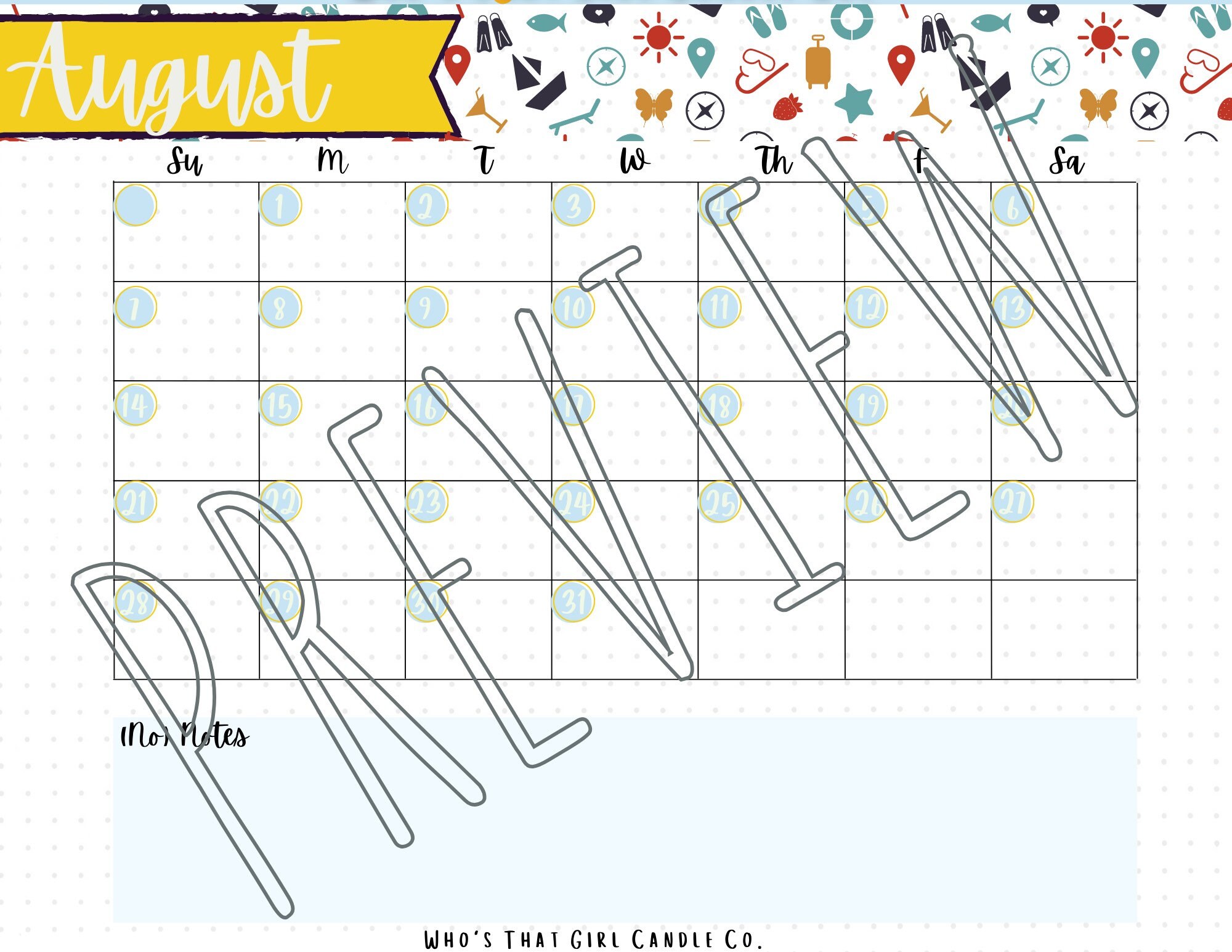 Printable 2022 New Girl Calendar Etsy