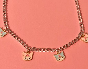 Collar Kuromi rosa azul