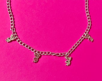 Collar Playboy Rosa Blanco