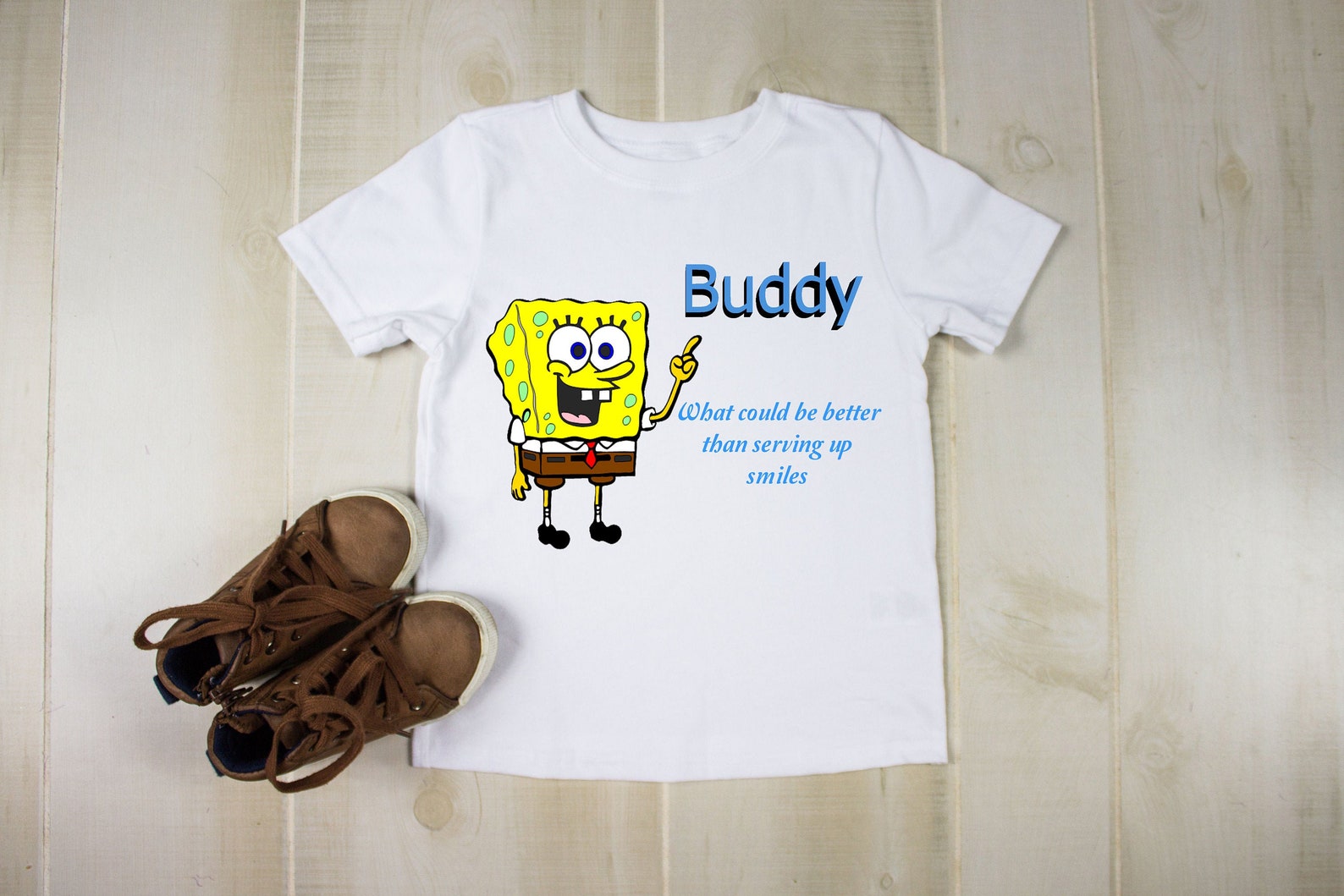 Personalised children's spongebob T Shirt Etsy