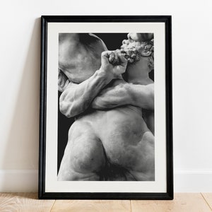 Stefano Maderno's terracotta of Hercules wrestling Antaeus — half-giant son of Gaia who drew strength from contact with the earth. National Museum of Scotland. Archival fine art photography giclée print.