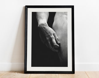 Hand of David Print, Michelangelo Detail, Renaissance Florence Sculpture Wall Art