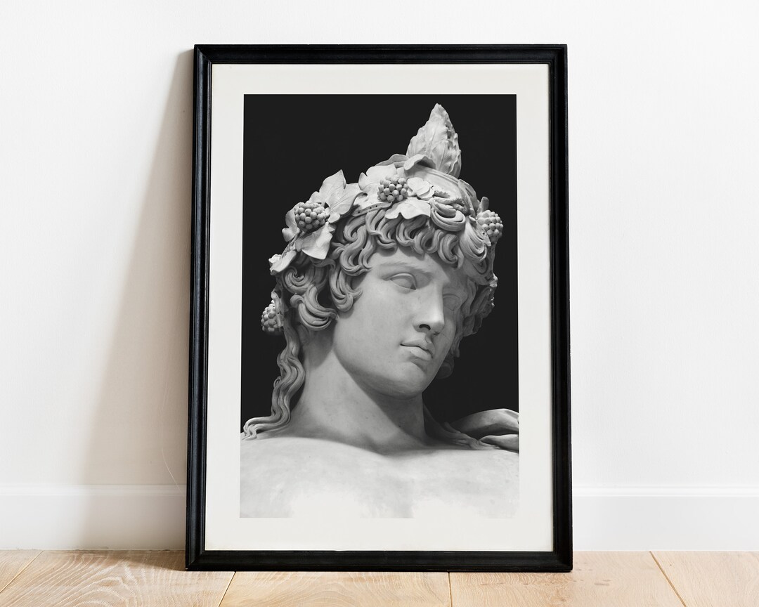 Antinous as Dionysus Print, Greek Roman History Poster, Bacchus Wine ...