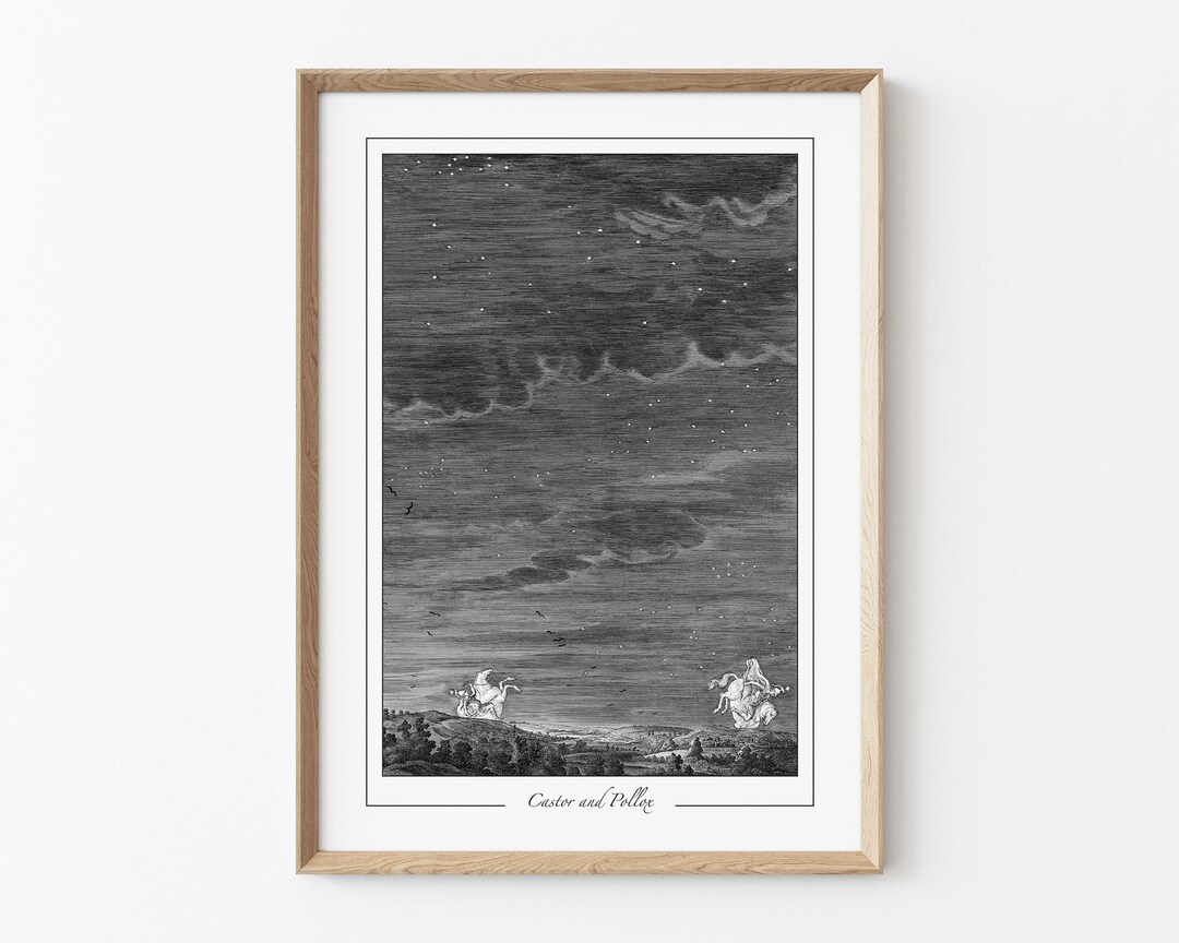 Castor and Pollux Print Greek Mythology Wall Decor Gemini Etsy Canada
