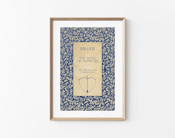 Song of Achilles Quote Print, Half My Soul, Madeline Miller Greek Wall Art