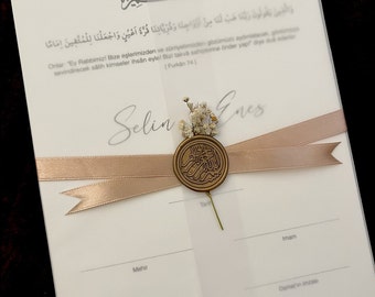 Islamic Marriage Certificate Dini Nikah Belgesi
