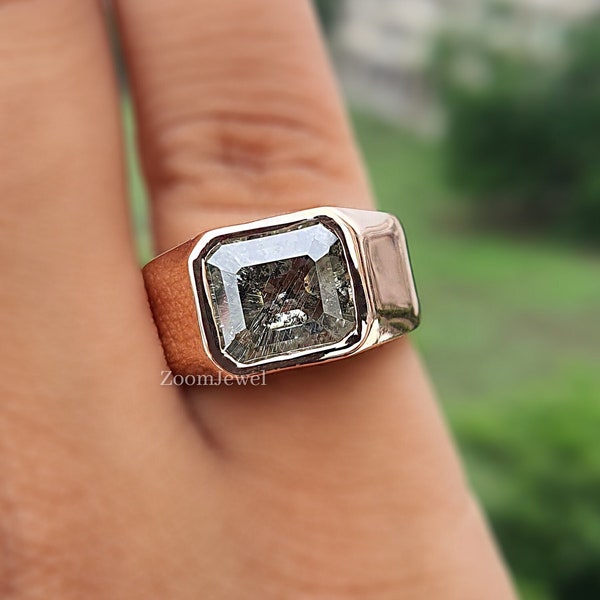 Salt and Pepper Mens Rings Etsy