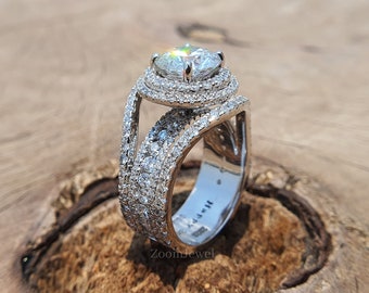 Buy Antique Statement Engagement Ring| Iced Out Ring Women| Large