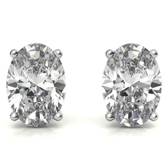 1.80carats Total Classic 14k Solid Gold Moissanite Studs / - Etsy