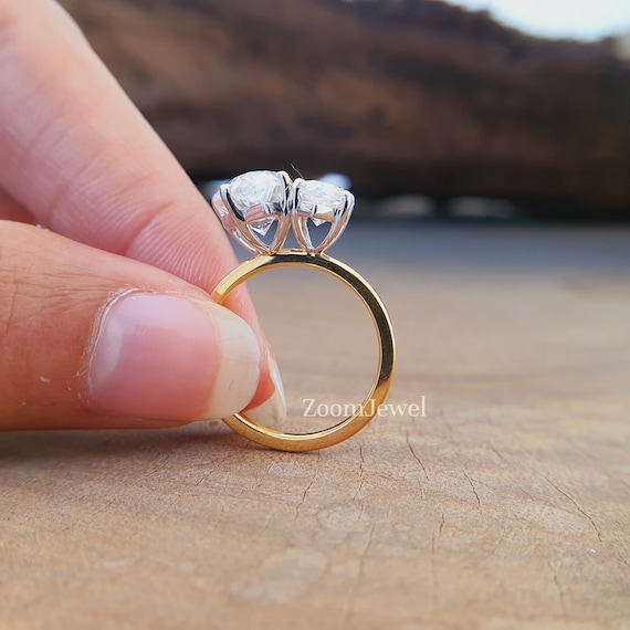 Two Stone Engagement Rings You Must Know About | Diamond rings design,  Heirloom engagement rings, Moissanite engagement ring white gold