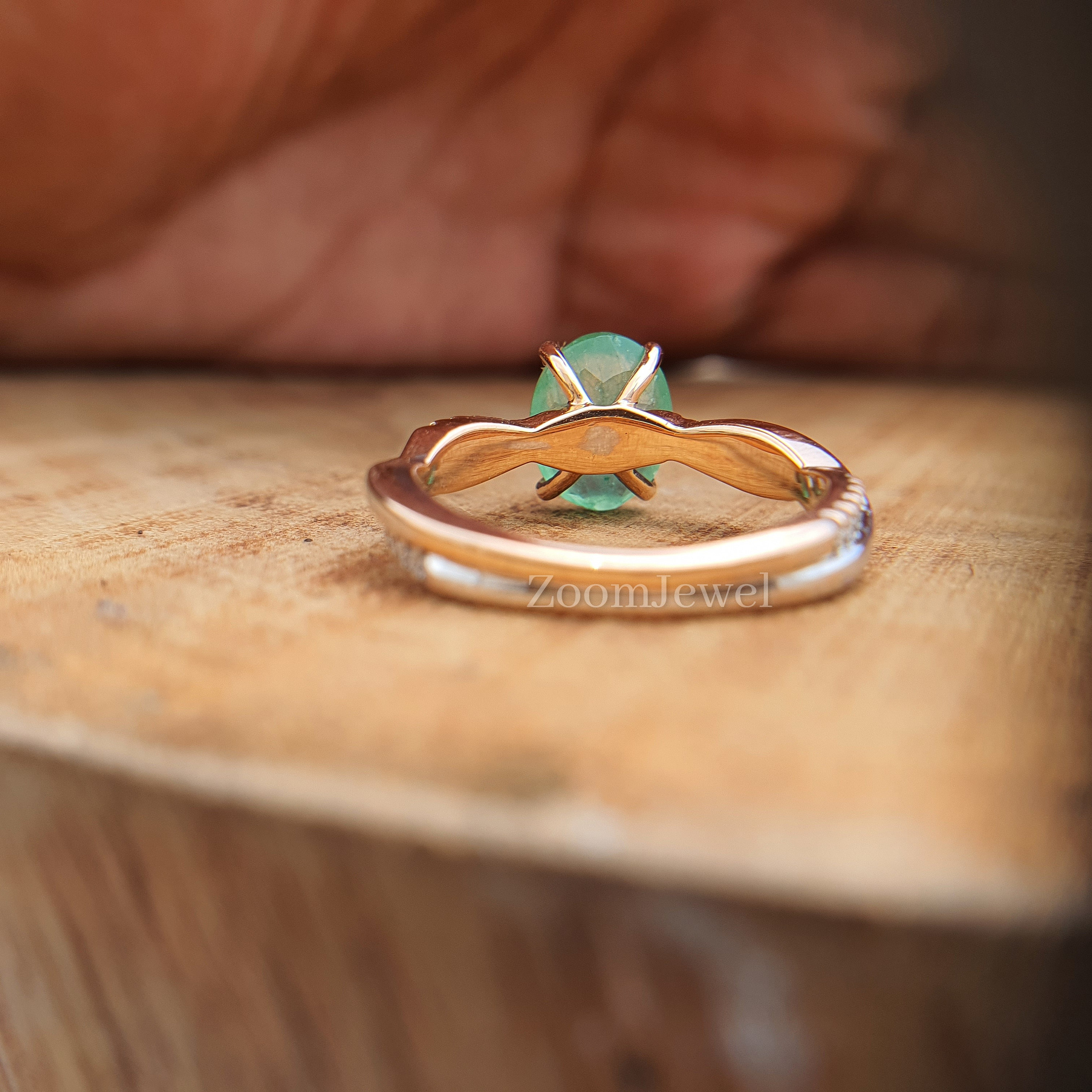 美しいダイヤモンドリング｜インフィニティハーフエタニティリング｜ローズゴールドツイストエンゲージリング｜プロミスプロポーズリング｜彼女へのハンドメイドダイヤモンドリング  - Etsy 日本