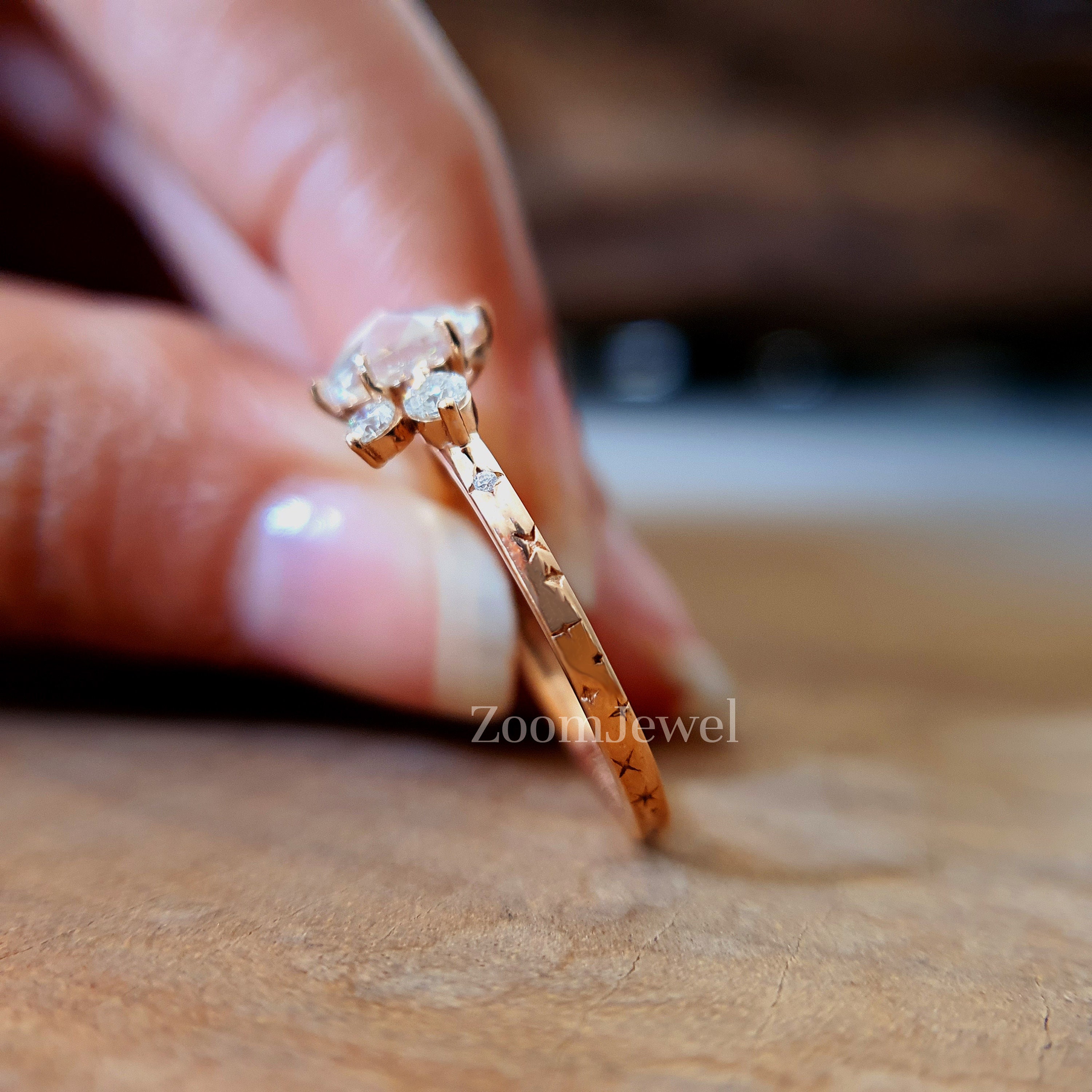 1.14ctw Rose Cut Solitaire Engagement Ring 6-prong Round Cut 1.14ctw Rose Cut Solitaire Engagement Ring 6-prong Round Cut