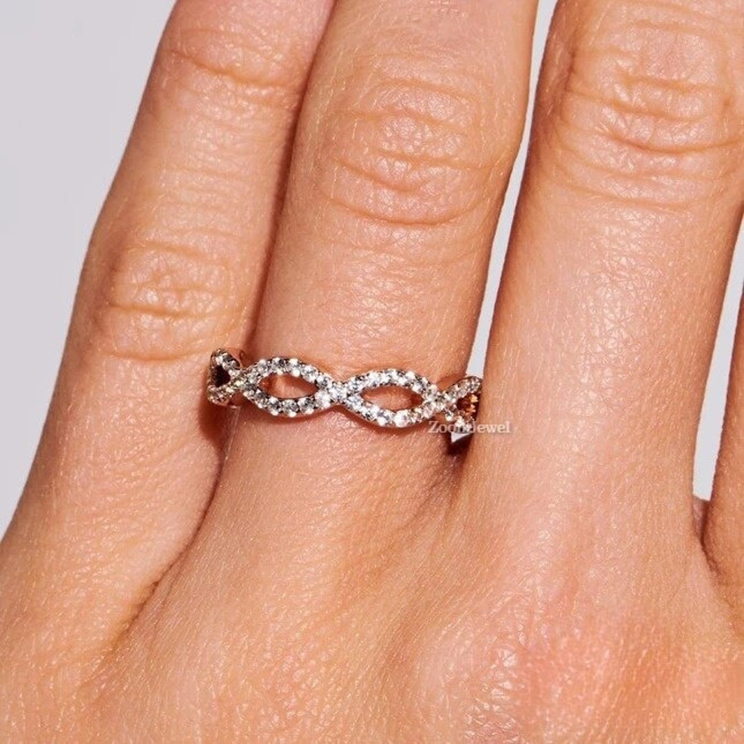 Eternal Ring Round Infinity Lab Grown Diamond Ring Micro Etsy