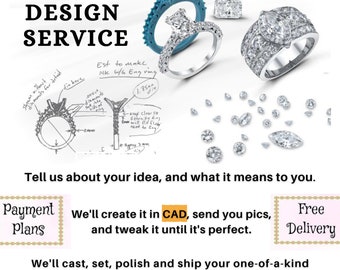 1.75 CT or 2 CT square or Rectangular Colorless Moissanite Ring and Matching band - 14k White Gold - 3D CAD images