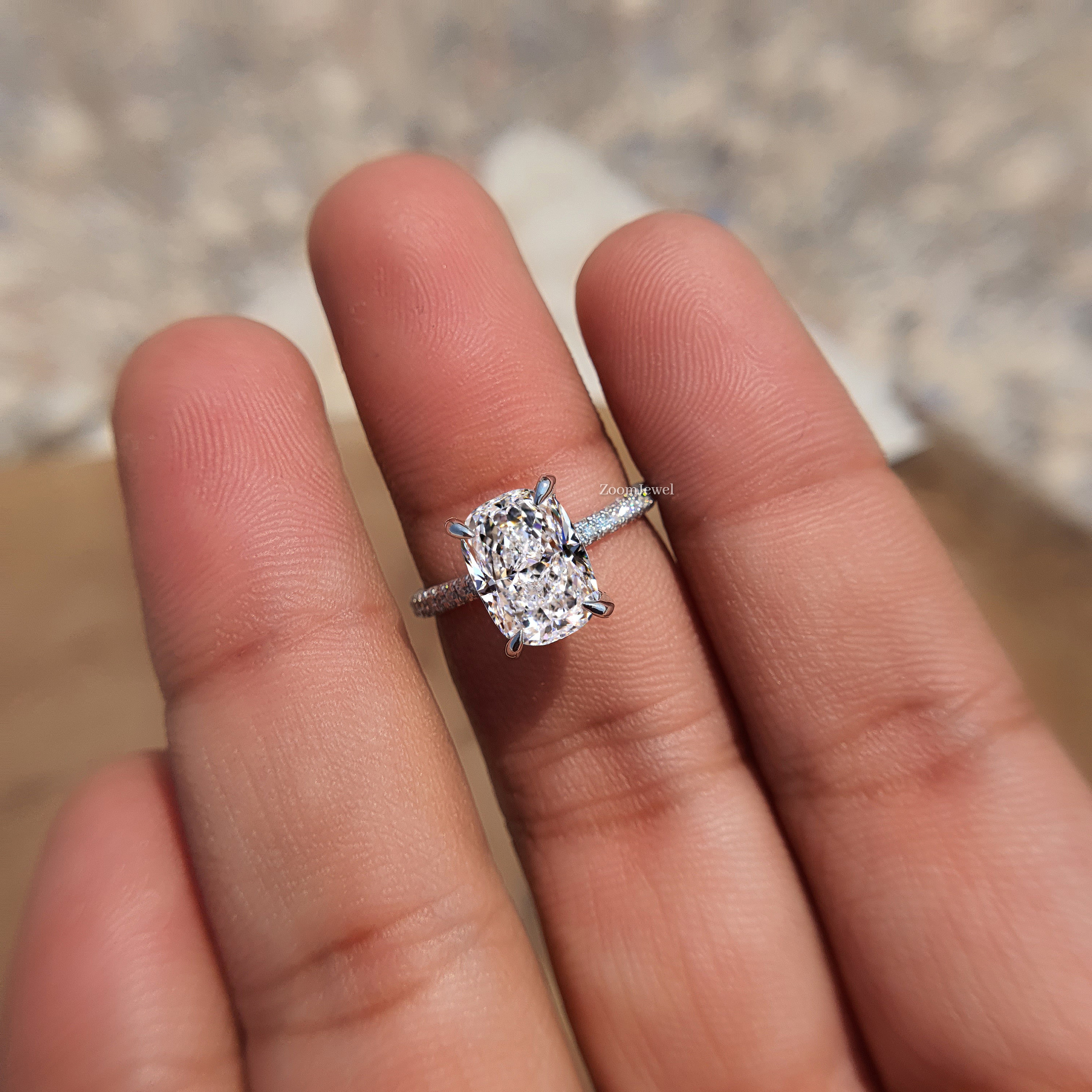 1 carat elongated cushion cut diamond discount