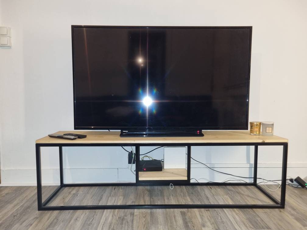 Black Metal Tv Stand Etsy Ireland