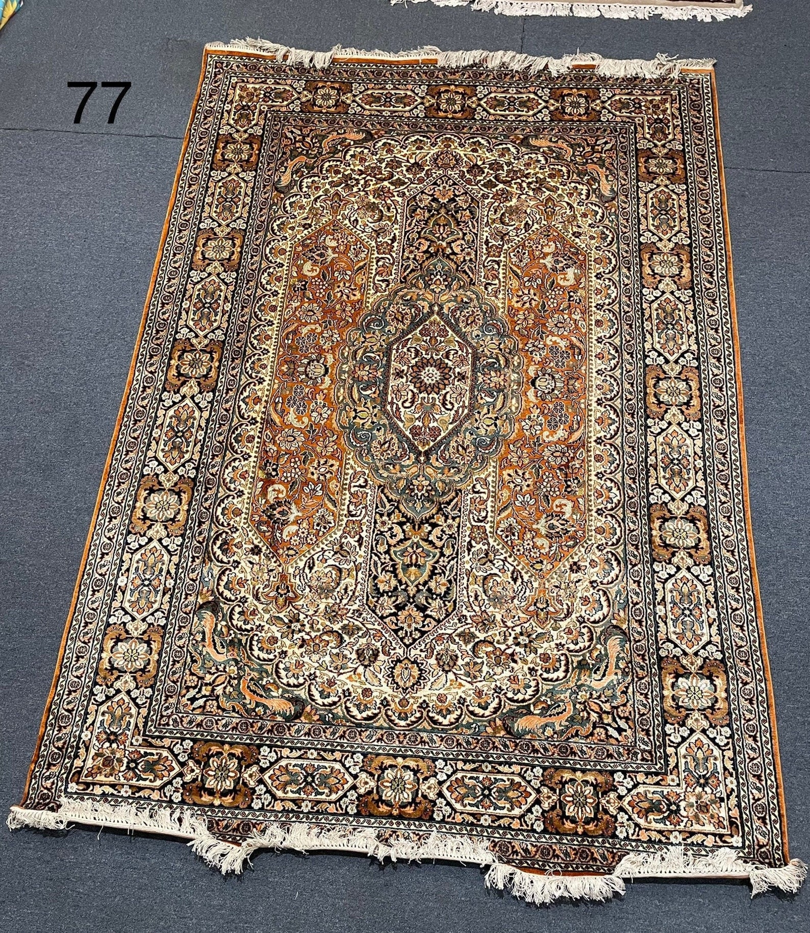 Premium Indian Handcrafted Silk Carpet Natural Silk Carpet Etsy