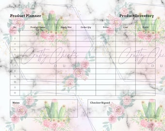 Inventory Management Form, Inventory sheet, Small business organizer, Inventory List, Product Inventory Tracker Template,  Printable