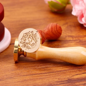 Sello de lacre con escudo de armas, sello de lacre con emblema familiar y escudo heráldico, sello de lacre con escudo de boda vintage, sello de lacre con apellido, sello de lacre con letras