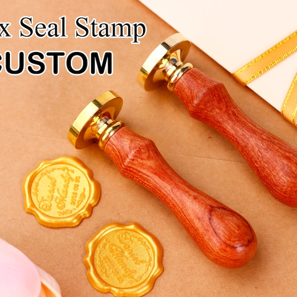 Custom Logo Wax Seal Stamp for Wedding Invitation, Custom Wax Seal for Personalized Gifts, Envelope Wax Stamp Kit, Letter Wax Seal Stamp Kit