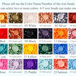 Cuentas de cera de alta calidad, 24 colores para sellos de lacre, cuentas de cera para invitaciones de boda, cuentas para sellar con cera, cera para sellos.
