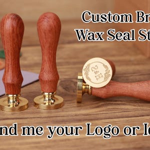 Sello de lacre personalizado, sello de lacre personalizado para regalos únicos, kit de sello de lacre para invitación de boda, cualquier logotipo, letra o inicial personalizado.