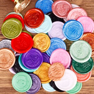 Pegatinas de sello de cera personalizadas para invitaciones de boda, pegatinas de sello de cera autoadhesivas personalizadas, pegatinas de sello de cera adhesivas, regalos personalizados