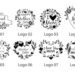 Sello de cera con insignia del Día de la Madre dibujado a mano, kit de sello de cera con logotipo personalizado para regalo, sello de cera personalizado con corazón floral, kit de sello de cera personalizado