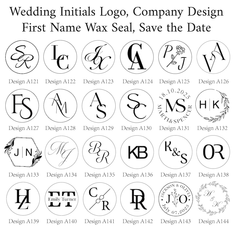 Custom Wax Seal Stamp, Wedding Monogram Wax Seal, Couple Initials Logo Wax Stamp, Letter Wax Seal Stamp Kit, Family Name Wax Seal Kit zdjęcie 3