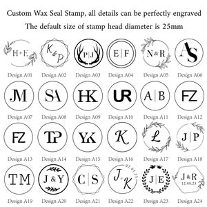 Custom Logo wax seal stamp for wedding invitation, Personalised letter wax stamp set, Initial wax seal kit , Save the date wax stamp seal
