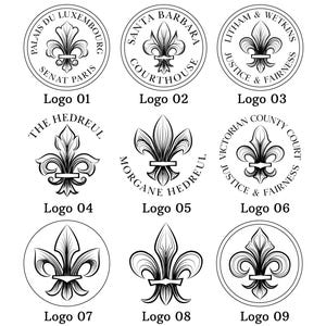 Carimbo de cera de flor de lis personalizado, carimbo de cera de flor de lis francês, kit de carimbo de cera de flor de lis heráldico medieval, selo de cera de logotipo personalizado