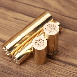 Mini sello de cera personalizado, kit de sello de cera de metal, sello de cera para diario, mini sello de cera redondo, sello de cera personalizado para regalos personalizados