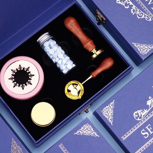 Conjunto de sellos de cera personalizados para invitación, sello de sello de cera con logotipo de boda, sello de cera de letras personalizado, kit de sellado de cera inicial