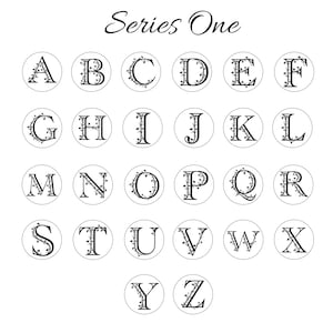 Sello de cera con alfabeto botánico floral, sello de cera con letras personalizables, kit de sello de cera con apellido, sello de cera con monograma de boda personalizado