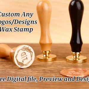 Custom Wax Seal Stamp Kit for invitation, Wedding Wax Stamp Seal, Personalized Wax Stamp Set, Initial Wax Seal Kit, Letter Wax Seal for Gift