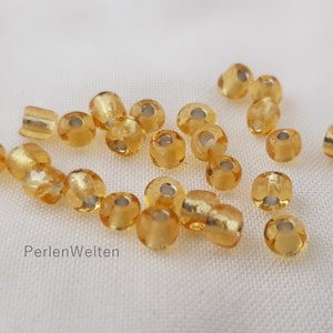 100 Glasperlen Gelb 4mm 100 Glasperlen Gelb 4mm