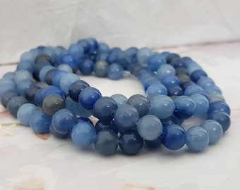 natürliche Aventurine 6mm blau Perlen rund glatt Aventurinperlen