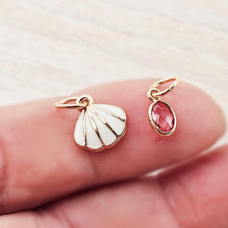 Charms vergoldet kleine Anhänger für Creolen Armbänder Eiffelturm Pilz böser Blick Seestern gold Blatt Süßwasserperle Muschel Tropfen Münze