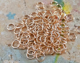 30 Binderinge 5mm rosegold offen stabil Biegeringe Ringe Verbindungsringe rund Kreis
