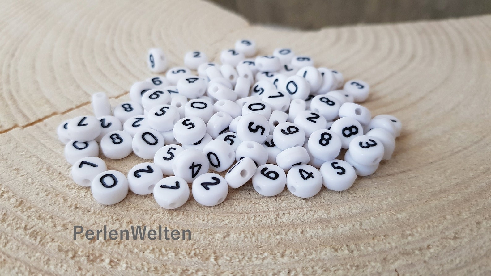 50 beads numbers 09 acrylic beads for bracelets number beads Etsy