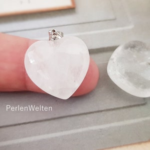 Clear Quartz Heart Pendant